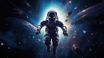 Wall Mural - astronaut in deep space