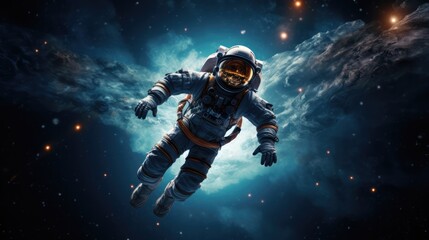 Canvas Print - Astronaut in deep space