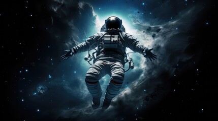 Wall Mural - astronaut in deep space