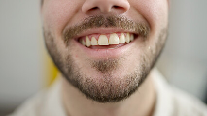 Sticker - Young hispanic man smiling confident at home