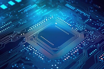 Poster - Fantastic CPU of the future background. Generative AI