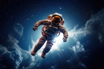 Wall Mural - astronaut exploring other worlds in outer space