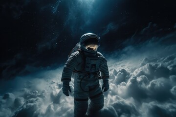 Wall Mural - astronaut exploring other worlds in outer space