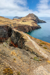 Wall Mural - Scenic landscape on the trail at Ponta de São Lourenço, Madeira island, Portugal