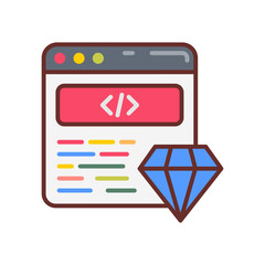 clean code icon in vector. illustration