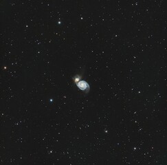Wall Mural - AI generated illustration of the whirlpool galaxy, a spiral galaxy