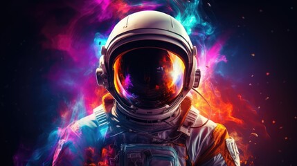 Wall Mural - astronauts exploring deep space