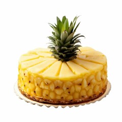 Sticker - a pineapple is topped with a layer of cheesecake