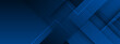 © Roisa - Blue color square pattern on banner with shadow. Abstract blue geometric background with copy space.