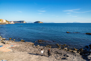 Wall Mural - Bay of Pozzuoli and the Nisida Island viewed from the seafront