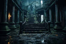 Haunted Locations, From Dilapidated Castles To Abandoned Asylums, Inviting Viewers To Explore The Haunting Beauty And History Of These Eerie Places. Generative AI