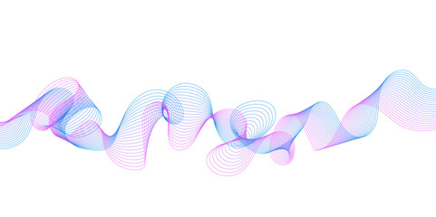 Abstract colorful glowing wave curved lines background.  Abstract frequency sound wave lines and technology curve lines background. Design used for banner, template, science, business and many more.