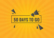 50 days to go countdown template. 50 day Countdown left days banner design