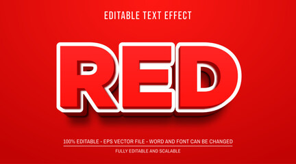 Wall Mural - editable text effect red