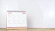 © MAITREE - Calendar year 2024 schedule on wood table white background.2024 calendar planning appointment meeting concept. copy space.
