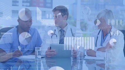 Poster - Animation of financial data processing over diverse doctors