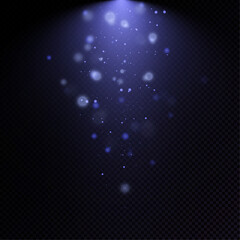 Poster - Light effect with lots of shiny shimmering particles isolated on transparent background. Vector star cloud with dust.	
