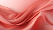 © Kai Alves - Soft Red Light Silk Waves background. Abstract soft color design surface with wavy borders and curves. Generative AI.