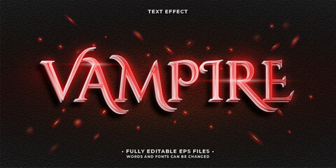Wall Mural - vampire text effect editable eps cc