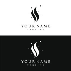 Wall Mural - simple candle flame logo template design with a creative and modern concept.