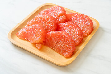 Wall Mural - fresh red pomelo fruit or grapefruit