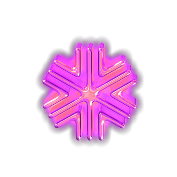 Purple luminous symbol