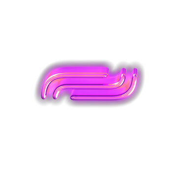 Purple luminous symbol