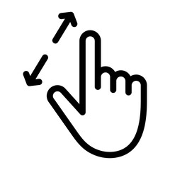 Poster - Hand icon. Zoom in icon. Zoom in with fingers. Tablet, smartphone, touch screen zoom in symbol.