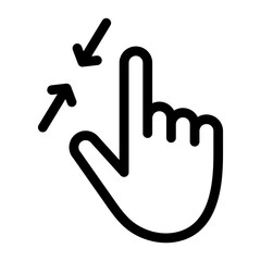Poster - Hand icon. Zoom out icon. Zoom out with fingers. Tablet, smartphone, touch screen zoom out symbol.
