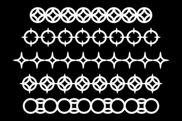 Wall Mural - Collection of horizontal decorative patterns
