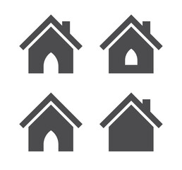 Poster - Home icon collection. Homepage symbol for website, House icons set. home symbols collection in flat style isolated. Real estate symbol. Vector illustration