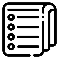 Poster - List Icon. Digital marketing concept. Outline icon