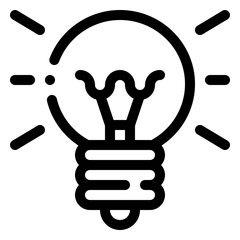 Poster - Idea Icon. Digital marketing concept. Outline icon