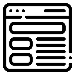 Poster - Content Icon. Digital marketing concept. Outline icon