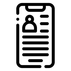 Poster - User Icon. Digital marketing concept. Outline icon