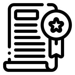 Poster - Award Icon. Digital marketing concept. Outline icon