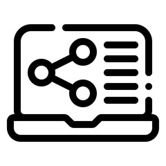 Poster - Share Icon. Digital marketing concept. Outline icon