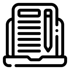 Poster - Copywriting Icon. Digital marketing concept. Outline icon