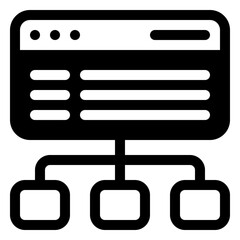 Poster - Sitemap Icon. Digital marketing concept. Outline icon