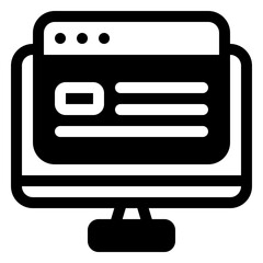 Poster - Website Icon. Digital marketing concept. Outline icon