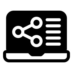 Poster - Share Icon. Digital marketing concept. Outline icon