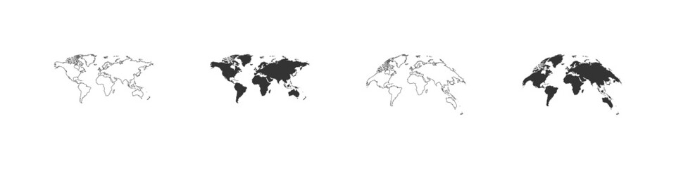 Wall Mural - map world. vector. country. earth globe