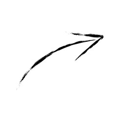 Wall Mural - arrow png, paint brush strokes arrow illustration