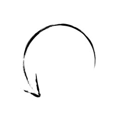 Wall Mural - arrow png, paint brush strokes arrow illustration