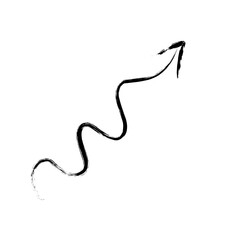 Wall Mural - arrow png, paint brush strokes arrow illustration
