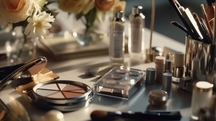 Poster - Luxury cosmetics on the table