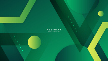 Aufkleber - Modern vector green abstract geometric background