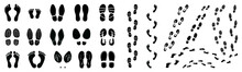 Different Human Footprints Icon. Vector