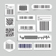 Barode sticker vector set label