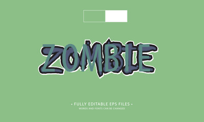 Sticker - Zombie style editable text effect